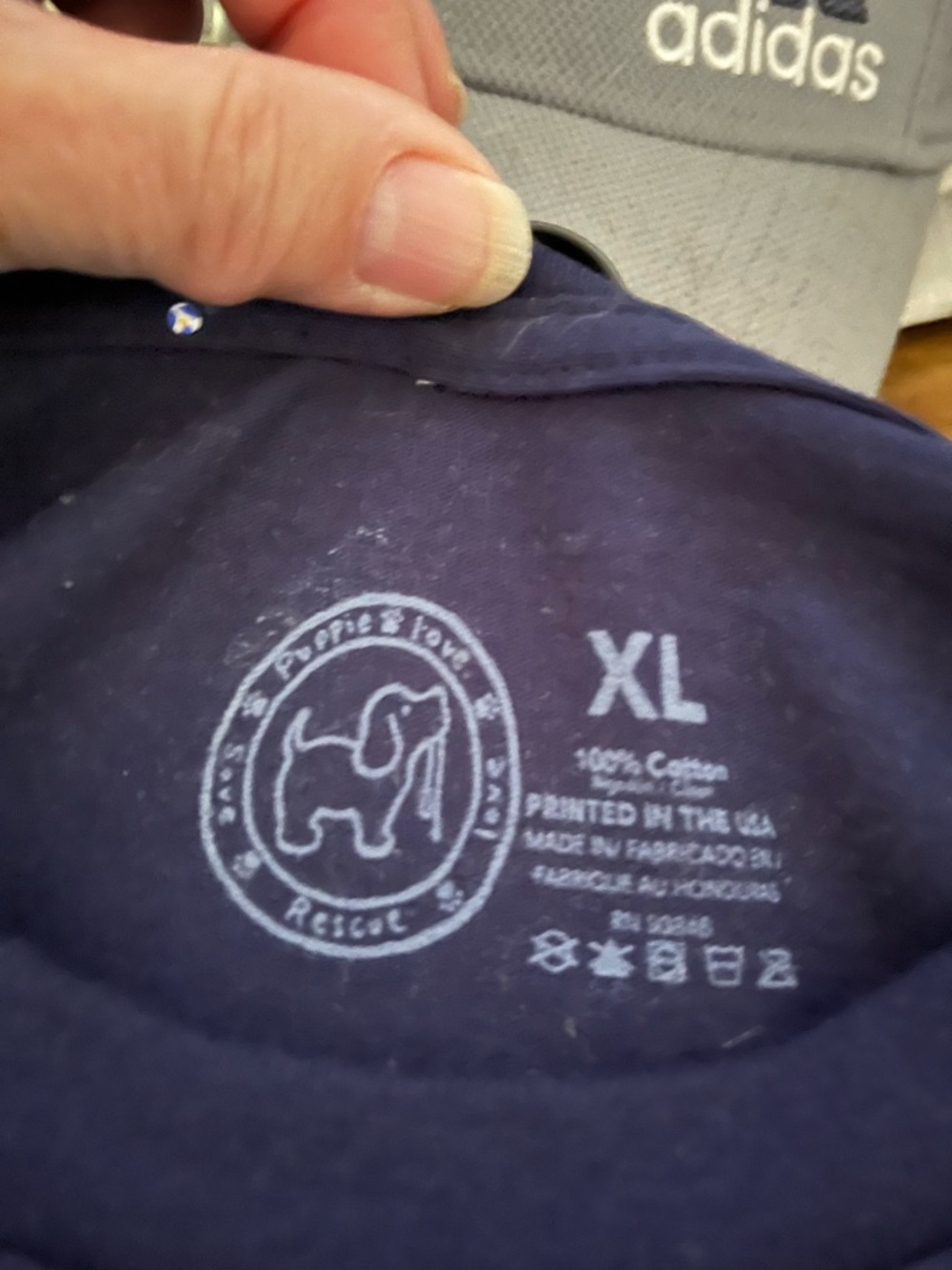 Rescue Paw Print Short Sleeve Tee - Navy XL